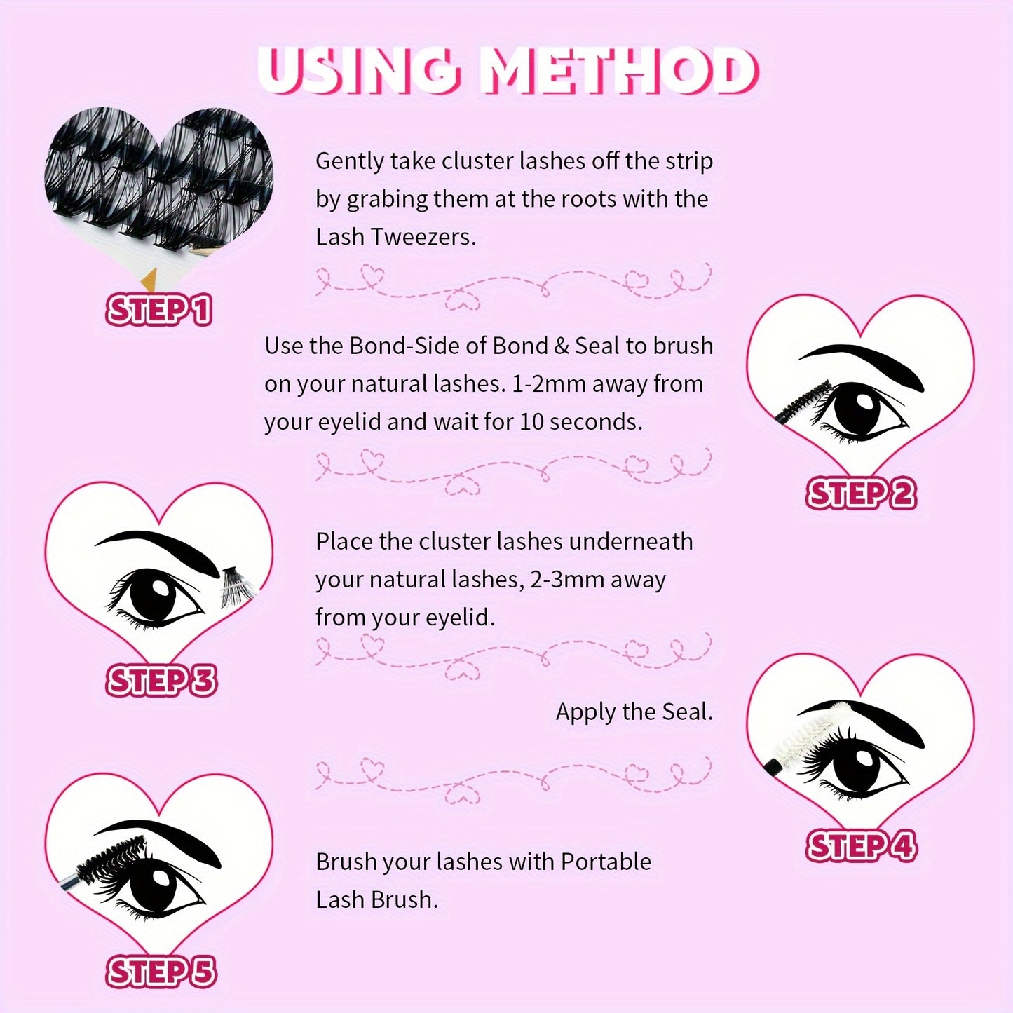RITALASH DIY Lash Extension Kit, 280 Pcs Lash Clusters With Lash Bond And Seal, Mascara Brush Cluster Lash Glue Remover, Lash Applicator