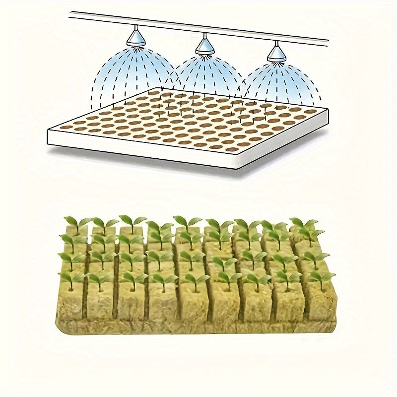 200pcs Rockwool Starter Cubes, Fabric Propagation Plugs for Cuttings, Seed Germination, and Plant Rooting, Non-Fertilized, Breathable, Moisture-Retaining Plant Starter Blocks