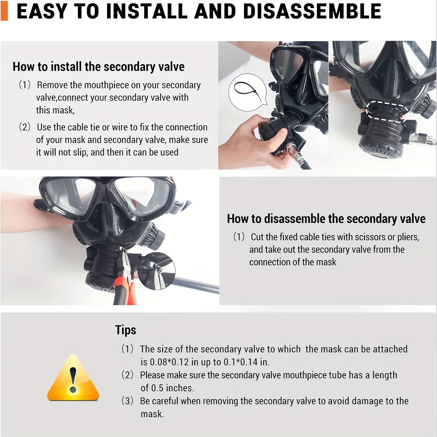 1pc SMACO M8058 Full Face Scuba Diving Mask, 360-Degree HD Panoramic View, Dual Window Function, Silicone Polymer Material, Black - Essential Underwater Gear for Swimming and Diving Enthusiasts