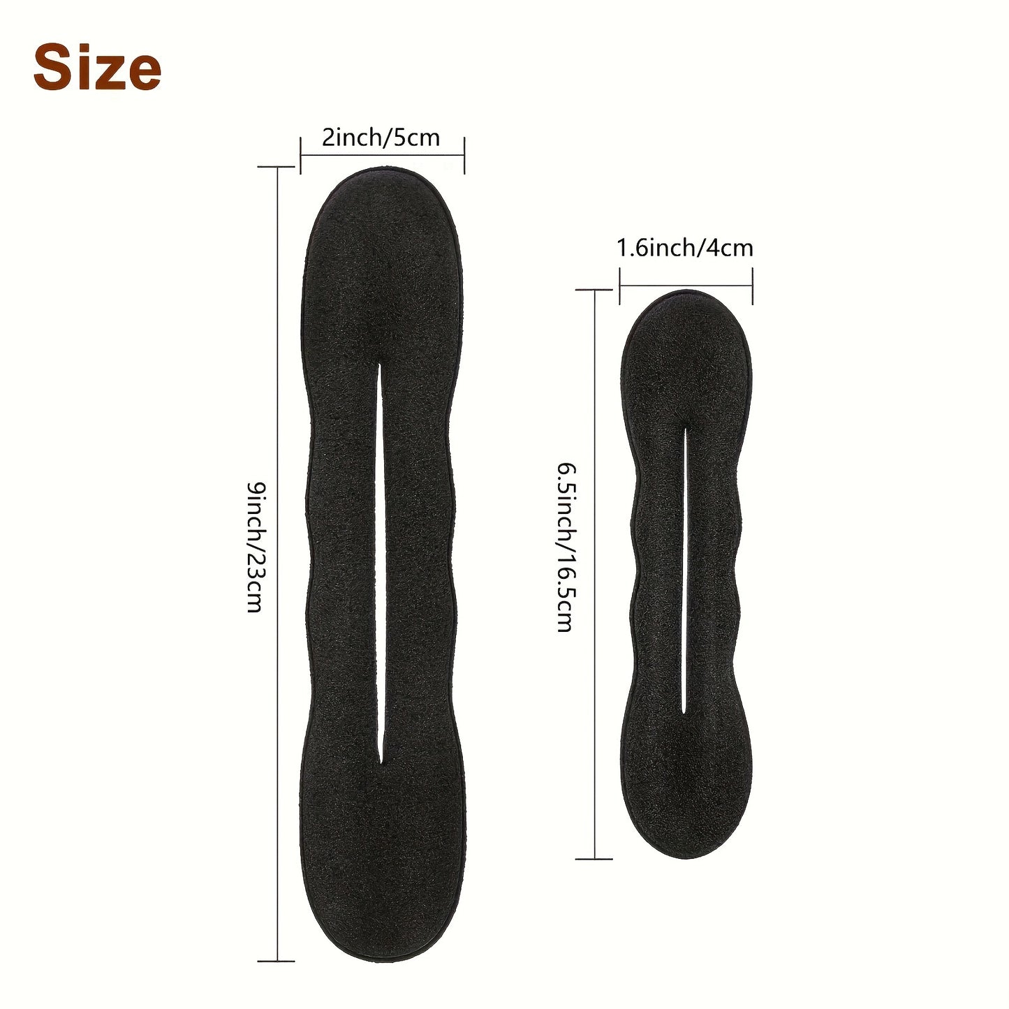 4pcs Black Magic Hair Bun Maker, Foam Sponge Bun Twist Shaper, DIY Hair Donuts Chignon, Hair Disk Ponytail Bun Maker
