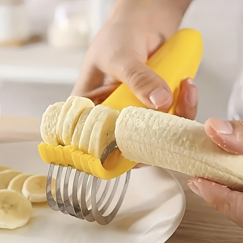 Stainless Steel Banana & Cucumber Slicer - Perfect for BBQs & Outdoor Cooking, Food-Safe Kitchen Gadget