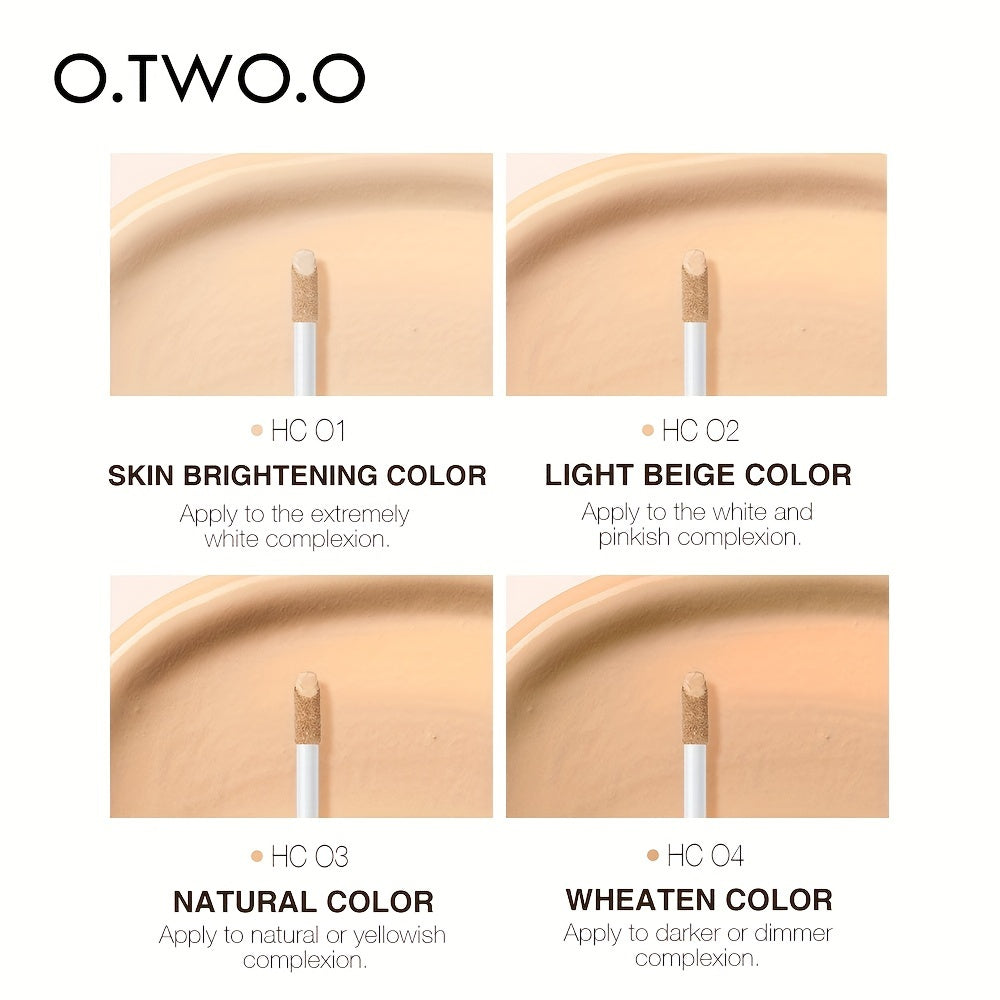 O.TWO.O Liquid Concealer Primer - High Coverage, Waterproof, Breathable, Natural Finish, 4 Shade Options, Long-Lasting up to 24 Hours, Lightweight Texture