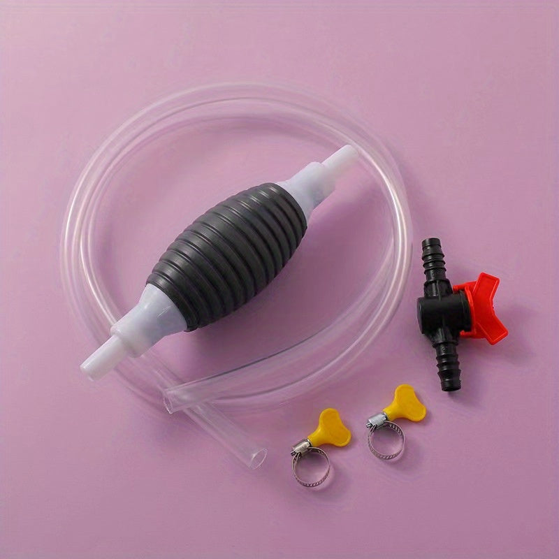 1pc Manual Fuel Pump High Flow Car Motorcycle Hand Siphon Water Fish Tank Oil Gasoline Petrol Diesel Liquid Transfer Tools Universal