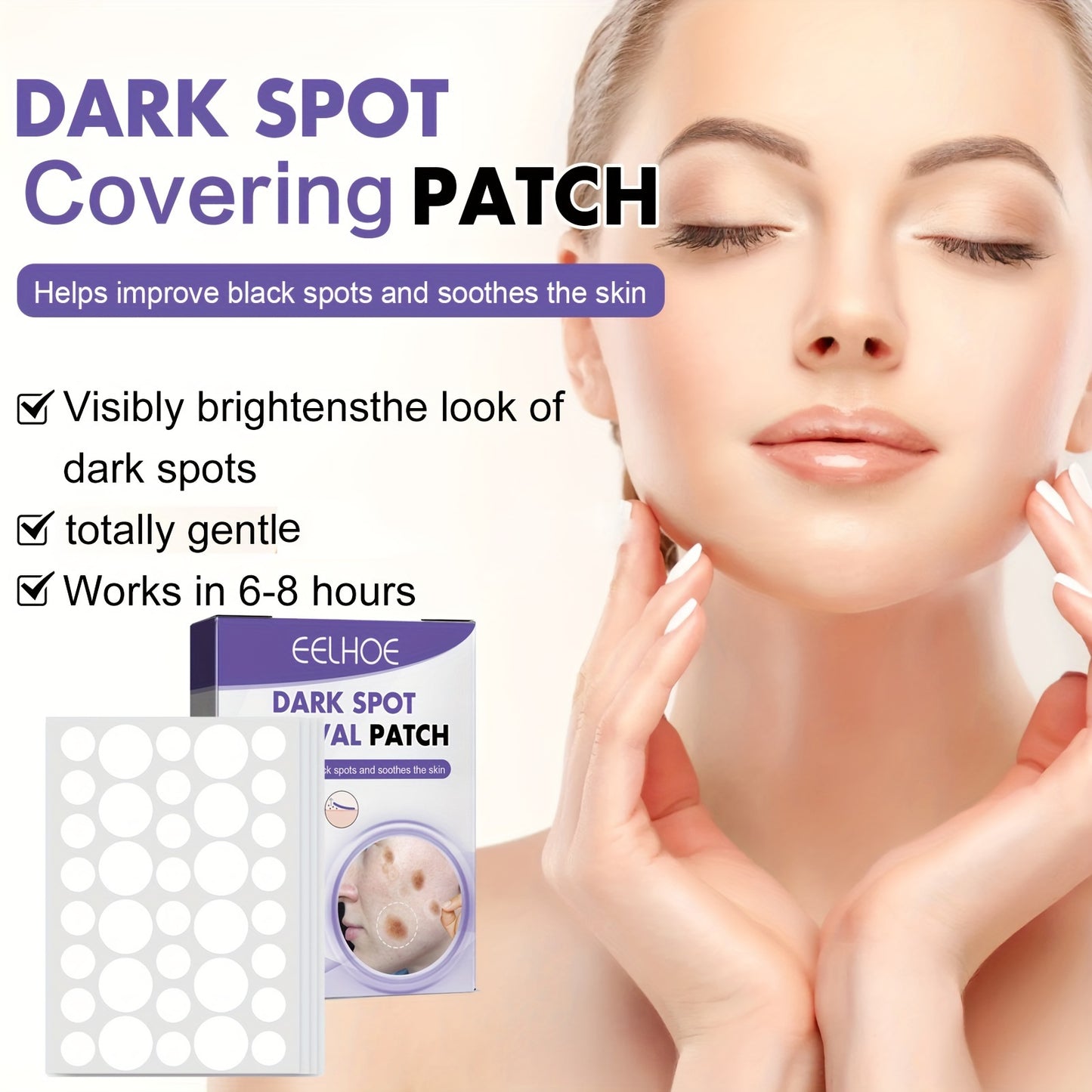 288 Count Total, Spot Covering Patch, Tone Improvement With Niacinamide, Vitamin C, And Licorice Root Extract, Quick Care In 6-8 Hours