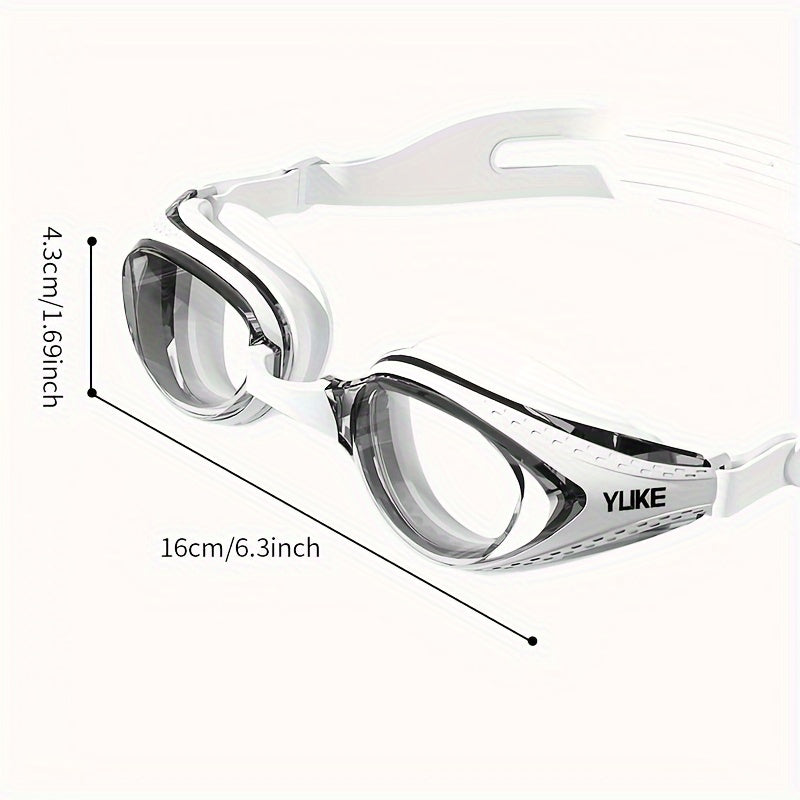HD Anti-Fog Waterproof Swim Goggles for Men & Women - Durable PC+ABS, Multiple Colors Available