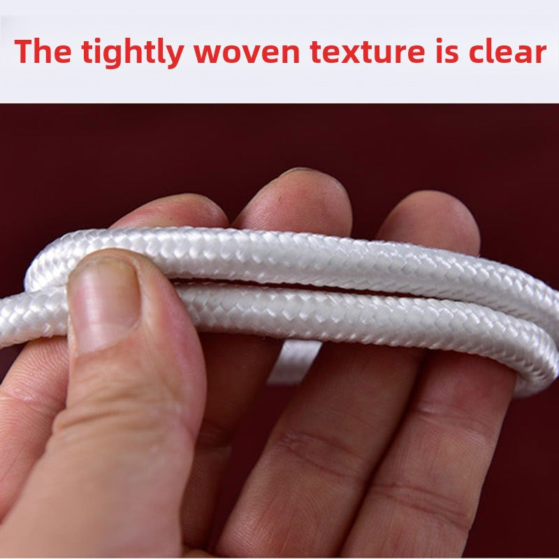 1pc Nylon Rope - Strong and Wear-Resistant Braided Rope in White Core, Available in Various Sizes (30m/50m/100m), Ideal for Bundling, Truck Pulling, Tarpaulin, Tent, Fishing Boat, Net, Salvage Use, Durable Material for Outdoo