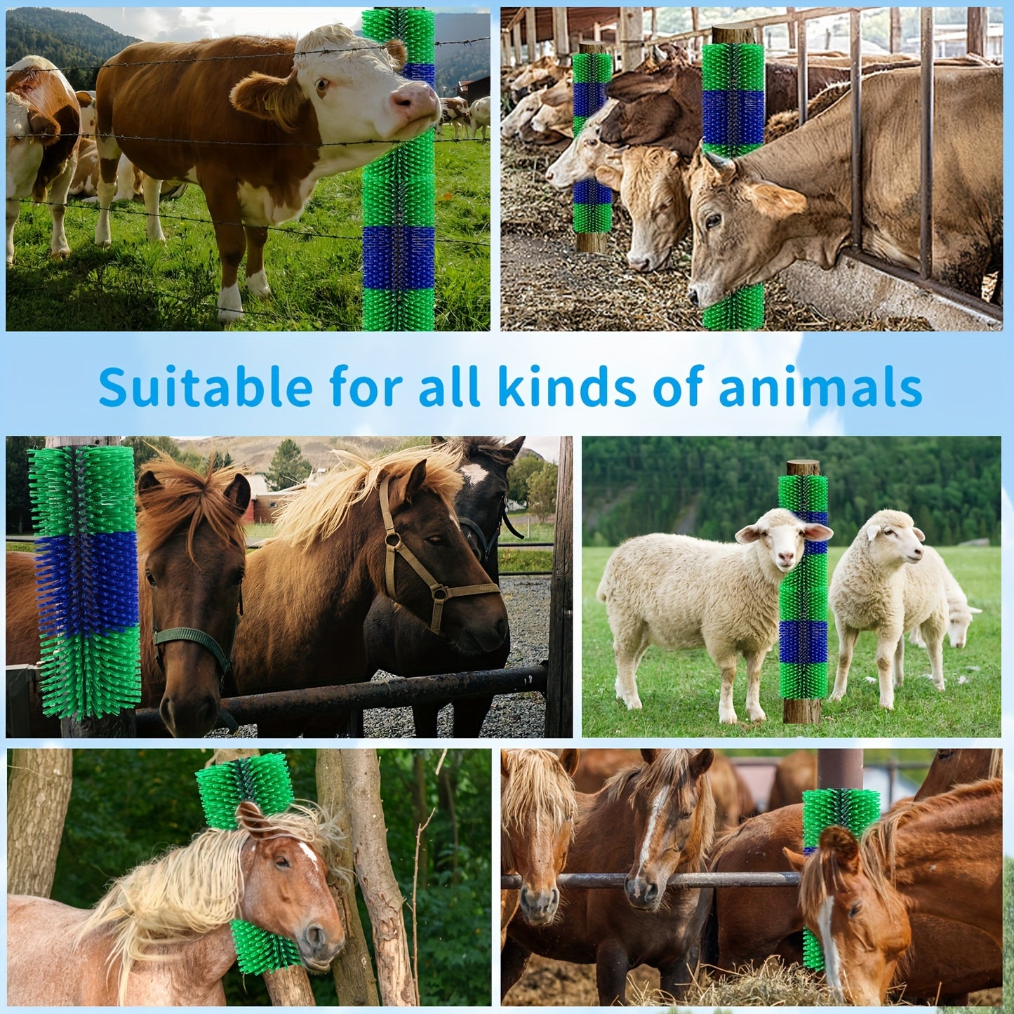 Large Size Hair Removal Brush For Horse Stable And Pasture, Horse Brushes Full Massage Grooming Brush For Horse