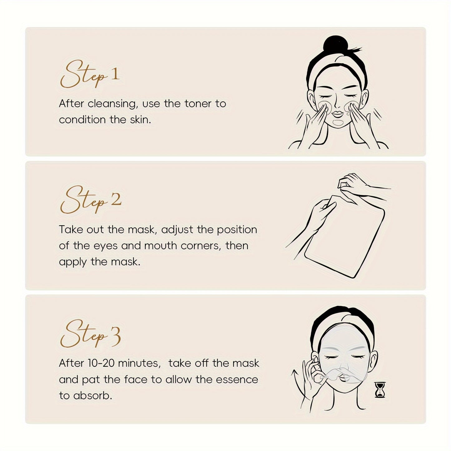 Hydrate Your Skin Using The LAIKOU Sheet Mask Set, Which Includes 15 Masks: 5 with Vitamin C, 5 with Korean Snail Essence, And 5 with Japanese Sakura. This Essence-Rich Mask Collection Makes a Perfect Gift for Christmas, Vale