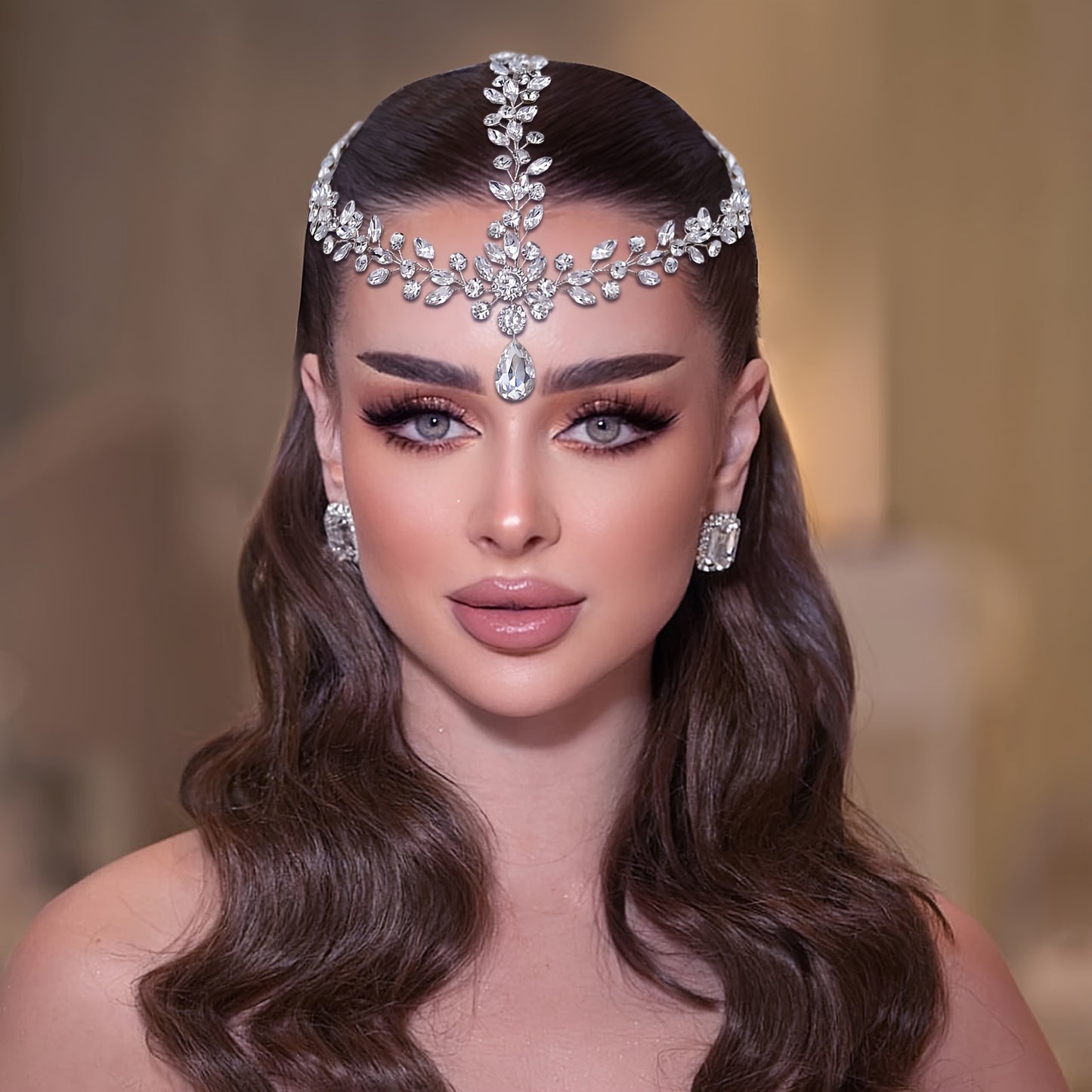 A Personality Face, Small Drop-shaped Rhinestones, Hand-woven Hair Accessories, Headbands, High-end Small Fresh Princess Hair Combs, Photo Studio Shooting, Bride Wear, Egypt Roman Style Hair Accessories, HP541
