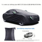 The Car Cover Is All Black With A 190T Silver-coated Fabric, Car Cover With Sun Protection, Polyester Reflective Strip Car Cover