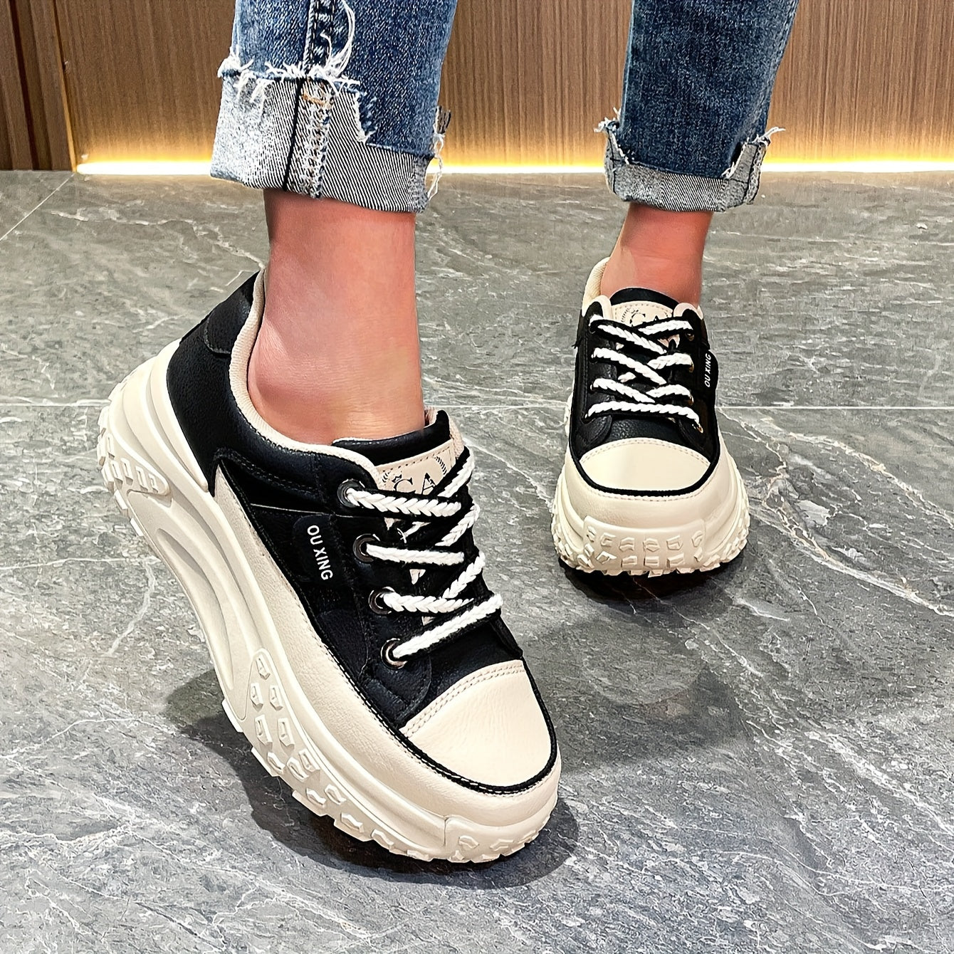 High-looking White Shoes Women's Tennis Shoes Elegant Women's Flat Shoes Comfortable Casual Sports Shoes