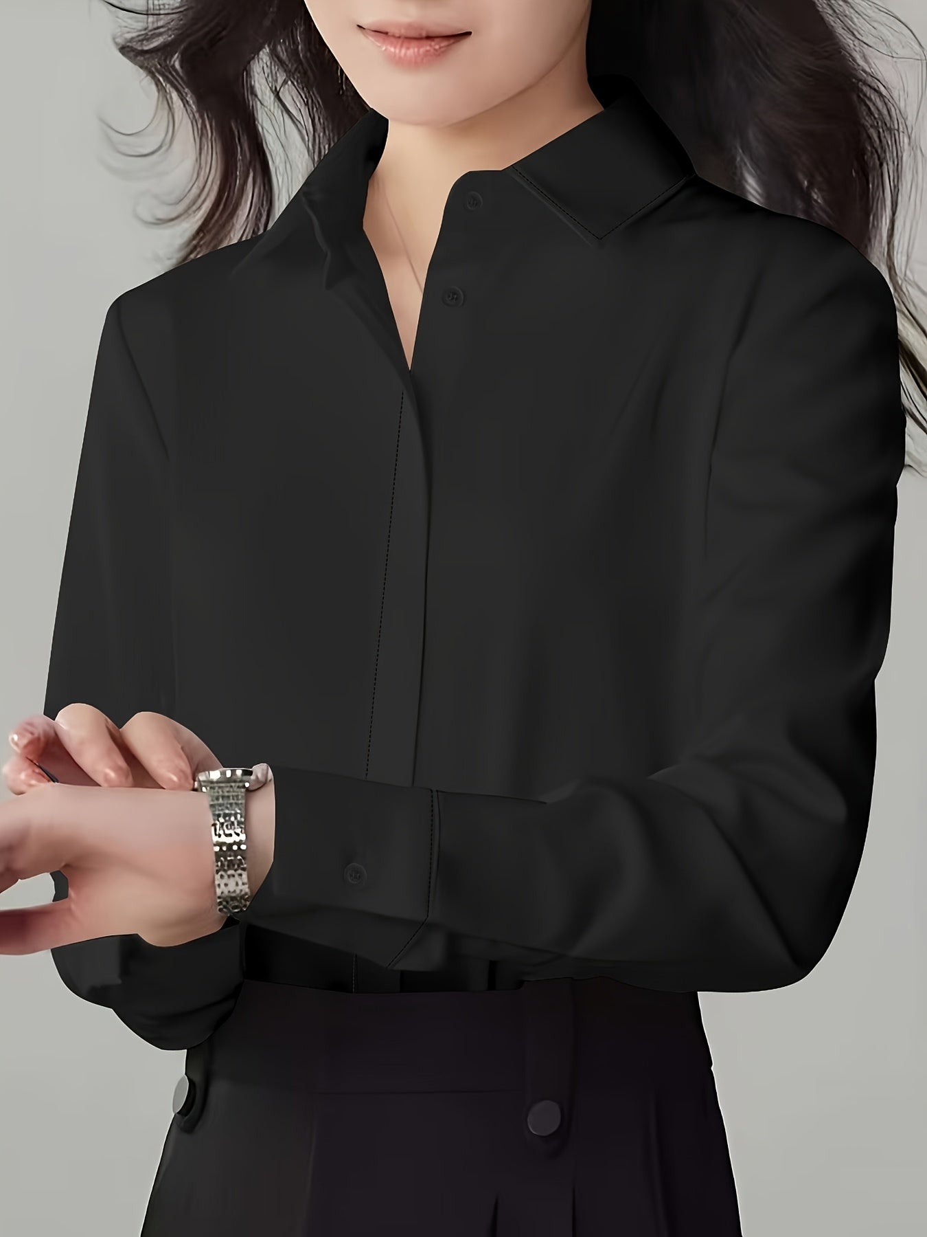 2024 New Professional Women's Shirt French High-end Temperament Long Sleeve Top