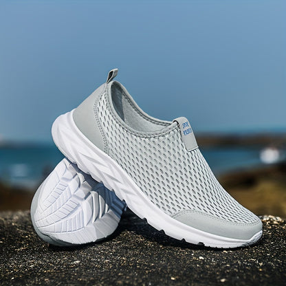 Women's Breathable Mesh Sneakers - Lightweight, Slip-On Casual Shoes with Soft EVA Sole for Summer Comfort