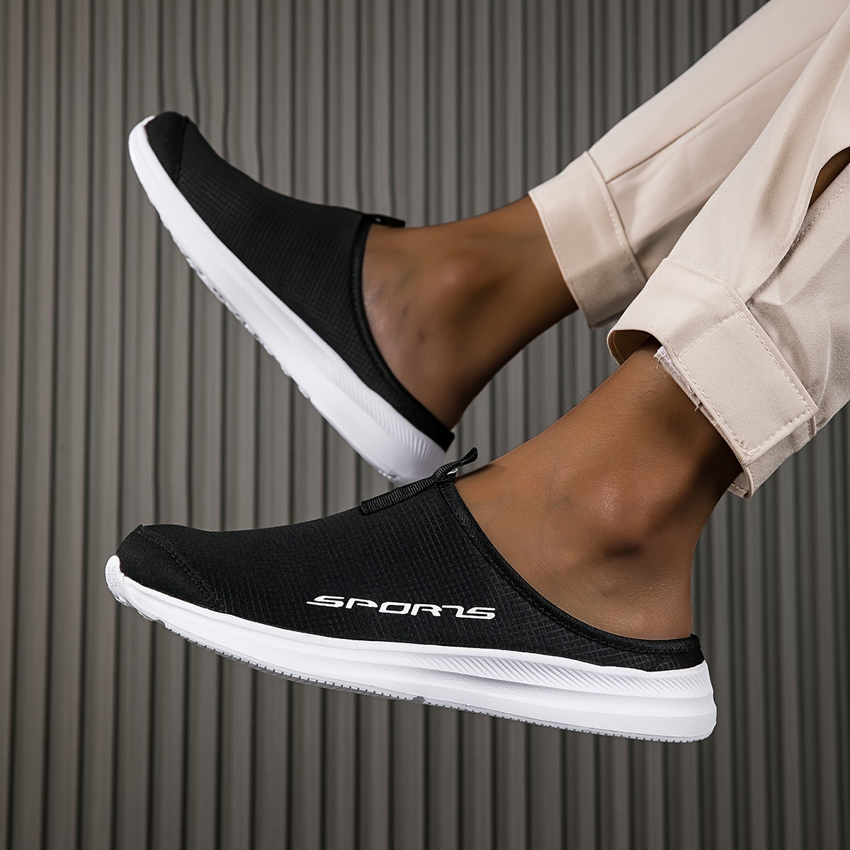 Men's Solid Color Breathable Hollow Out Slippers, Comfy Non Slip Casual Durable Slides, Men's Footwear