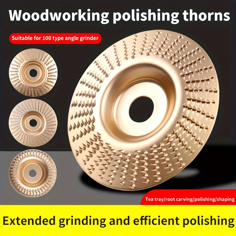 3pcs Sanding Disc Wood, Rasp Disc (Diameter 100 Mm X 16 Mm), Wood Carbide Grinding Wheel, Grinding Wheel, Carving Tools, Sanding Wheel