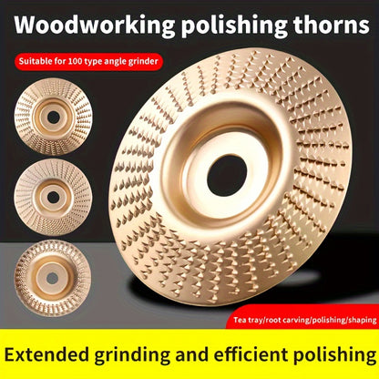 3pcs Sanding Disc Wood, Rasp Disc (Diameter 100 Mm X 16 Mm), Wood Carbide Grinding Wheel, Grinding Wheel, Carving Tools, Sanding Wheel