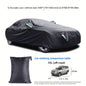 The Car Cover Is All Black With A 190T Silver-coated Fabric, Car Cover With Sun Protection, Polyester Reflective Strip Car Cover