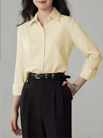 2024 New Professional Women's Shirt French High-end Temperament Long Sleeve Top