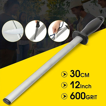 30.48 Cm Diamond Carbon Steel Professional Knife Sharpener Rod, Kitchen Or Hunting Master Chef, Hunter Or Gourmet Blade Sharpening Rod/Stick