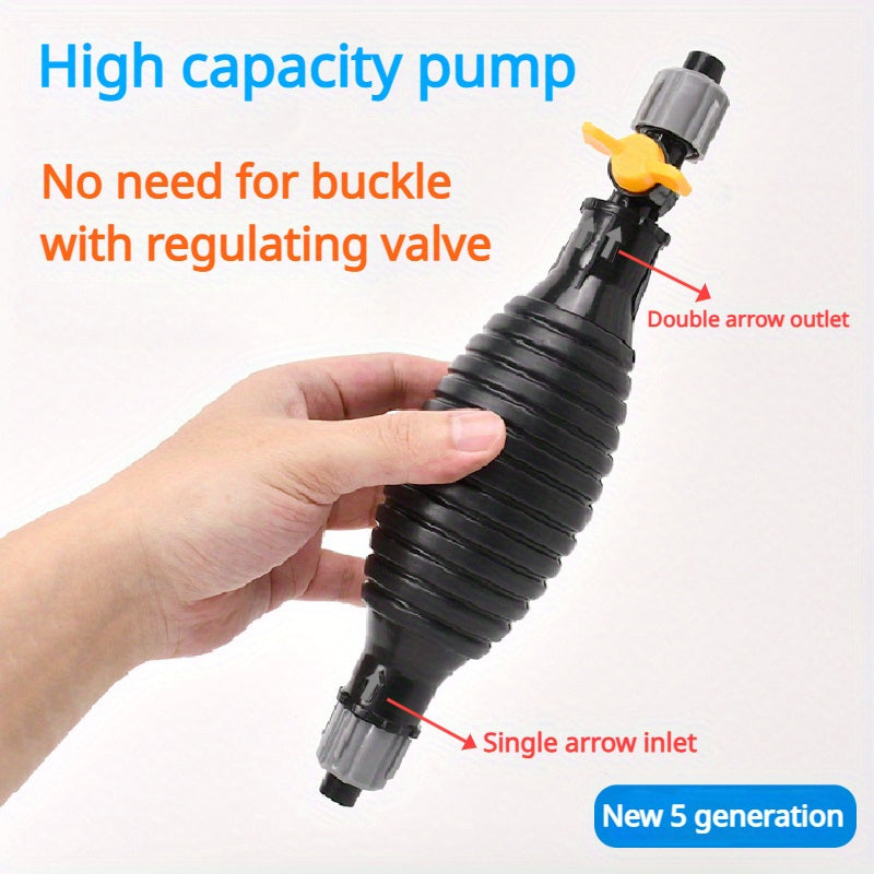 All-new Fifth Generation Universal With Built-in Valve Switch, Manual Car Oil Suction Device, Car Fuel Pump, Manual Oil Suction Pipe, Portable Manual Car Fuel Delivery Pump, Suitable For Cars, Boats, Yachts, Motorcycles, Gaso