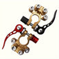 2pcs Heavy-Duty Zinc Alloy Car Battery Terminal Clamps - Quick Release, Positive & Negative Pole Head