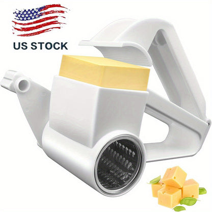Olive Garden Rotary Cheese Grater, Handheld Rotary Cheese Grater, Small Cheese Grater with Handle