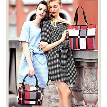 6pcs Womens Handbags Tote Bags Shoulder Bag Leather Purses Satchel Bag Top-Handle Handbag Crossbody Bag Wallet Clutch