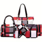 6pcs Womens Handbags Tote Bags Shoulder Bag Leather Purses Satchel Bag Top-Handle Handbag Crossbody Bag Wallet Clutch