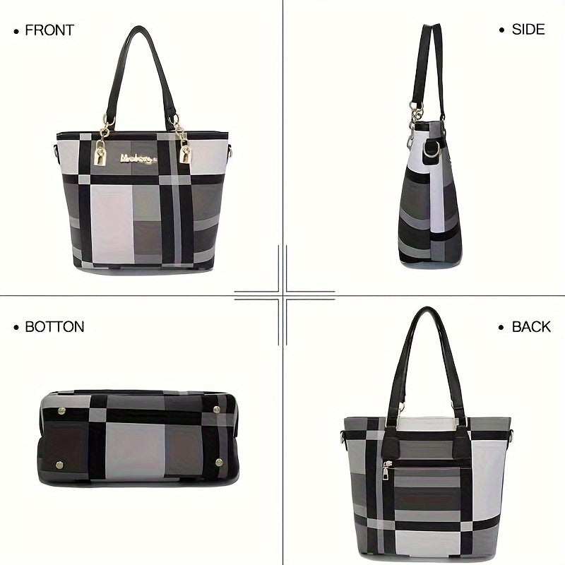 6pcs Womens Handbags Tote Bags Shoulder Bag Leather Purses Satchel Bag Top-Handle Handbag Crossbody Bag Wallet Clutch