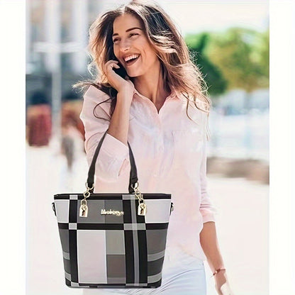 6pcs Womens Handbags Tote Bags Shoulder Bag Leather Purses Satchel Bag Top-Handle Handbag Crossbody Bag Wallet Clutch
