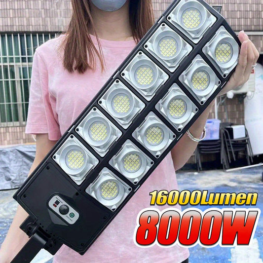 1pc Solar Powered LED Light, 7700LM High Lumen, 720 LEDs 3-Mode Remote Control, Waterproof IPX4, ≤36V Operating Voltage, Outdoor Garden Street Lamp for RV Camping Decor