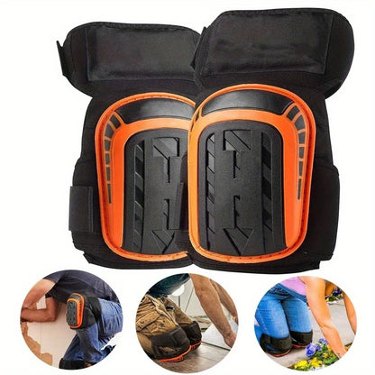 Heavy-Duty Knee Pads with Gel Cushion - Comfortable, Adjustable Straps for Work & Gardening