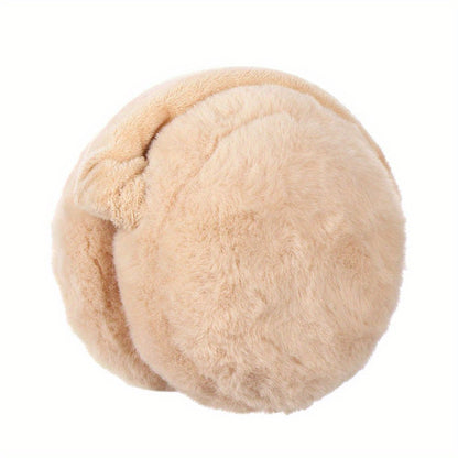 Unisex Faux Fur Earmuffs - Soft Plush Ear Warmers, Foldable Coldproof Ear Muffs, Stretch Fit, Machine Washable for Winter Outdoor Use
