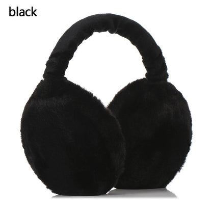 Unisex Faux Fur Earmuffs - Soft Plush Ear Warmers, Foldable Coldproof Ear Muffs, Stretch Fit, Machine Washable for Winter Outdoor Use