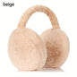Unisex Faux Fur Earmuffs - Soft Plush Ear Warmers, Foldable Coldproof Ear Muffs, Stretch Fit, Machine Washable for Winter Outdoor Use