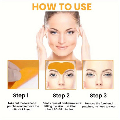 10pcs Forehead Firming Patches - Instantly Smooth & Soften, Dramatically Lift & Tighten Skin - Targets Forehead for a Youthful Glow