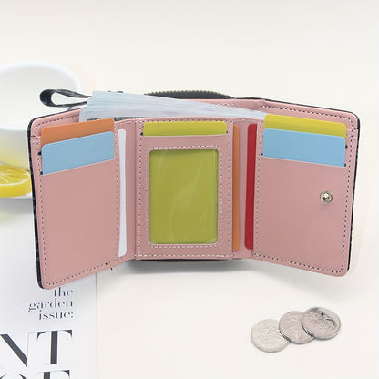Classic designer letter printed three fold Women's wallet, casual style, fashionable Women's credit card holder - a high-quality gift for women