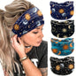 4pcs/Set Moon & Sun Pattern Sports Headband With Anti Slip Knotting, Valentine'S Day Gifts Wide & Soft Fashionable Bohemian Headbands-Elastic Yoga Hair Mask, Non Slip Headbands For Running Sports, Yoga Turban Hair Bands-Hair