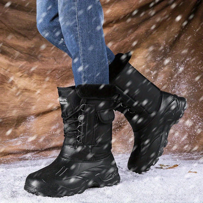 2024 New Men's Winter Boots - Waterproof, High-Top for Outdoor Activities, Fishing & Snow Work with Durable Rubber Sole