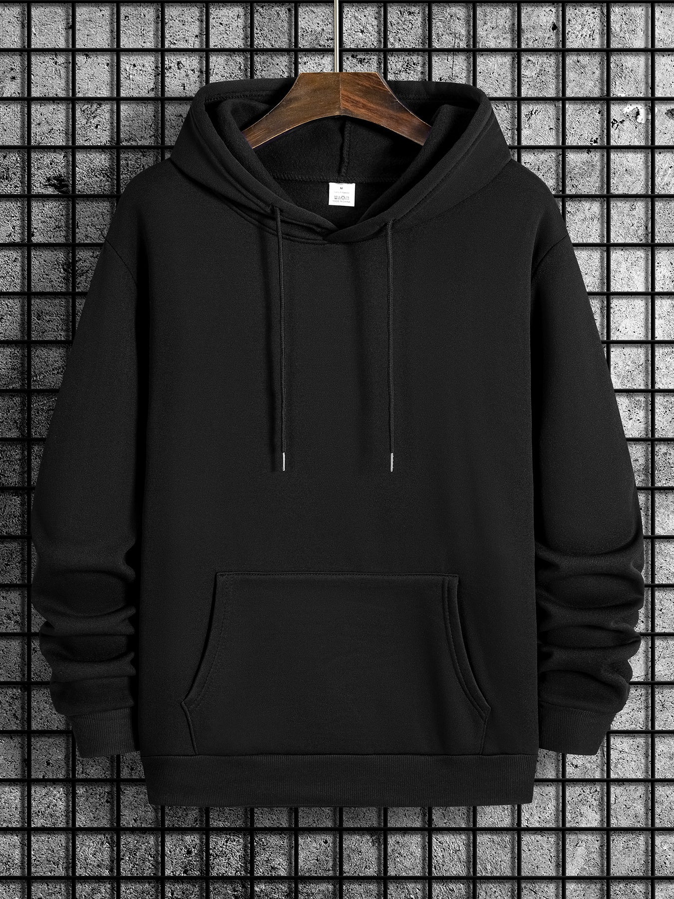 Stylish Faith-Inspired Hoodie - Soft Polyester Knit Fabric, Geometric Lettering Pattern, Casual Fit with Slight Stretch, "It's Never Luck, It's Always God" Inspirational Print, Regular Fit, Unisex Design