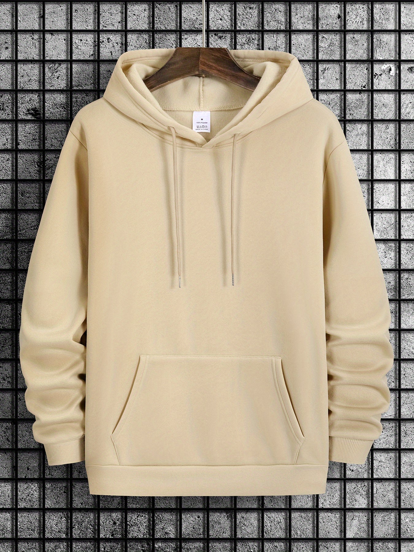 Stylish Faith-Inspired Hoodie - Soft Polyester Knit Fabric, Geometric Lettering Pattern, Casual Fit with Slight Stretch, "It's Never Luck, It's Always God" Inspirational Print, Regular Fit, Unisex Design