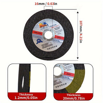 10pcs Metal Cutting Discs - Double Mesh Resin Grinding Wheels, 1.2Mm Thick, Stainless Steel Cutting Blade for Enhanced Efficiency