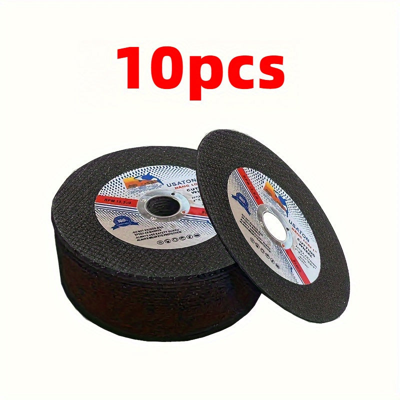 10pcs Metal Cutting Discs - Double Mesh Resin Grinding Wheels, 1.2Mm Thick, Stainless Steel Cutting Blade for Enhanced Efficiency