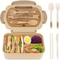 40.58oz Leak-Proof Bento Box with Cutlery - BPA-Free, Microwave Safe, 3 Compartments, Green Silicone Lunch Container for School, Work & Outdoor Meals, Outdoor Meal Box | Compartmentalized Lunchbox | Secure Locking Lid