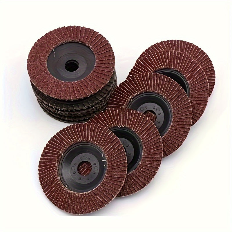 10pcs 10.16 cm Flip Discs for Grinder 60 Grit Grinding Discs Abrasives Grinding Tools Grinding Discs for Metal Rust Removal And Polishing