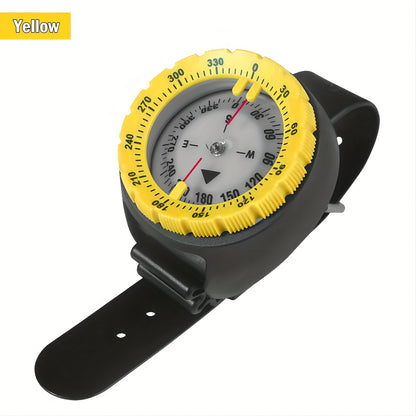 Compass, Professional Waterproof Wrist Compass With TPU Band, Luminous Compass For Outdoor Diving, Sailing, Hiking, Survival Emergency