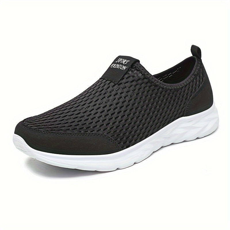 Women's Breathable Mesh Sneakers - Lightweight, Slip-On Casual Shoes with Soft EVA Sole for Summer Comfort