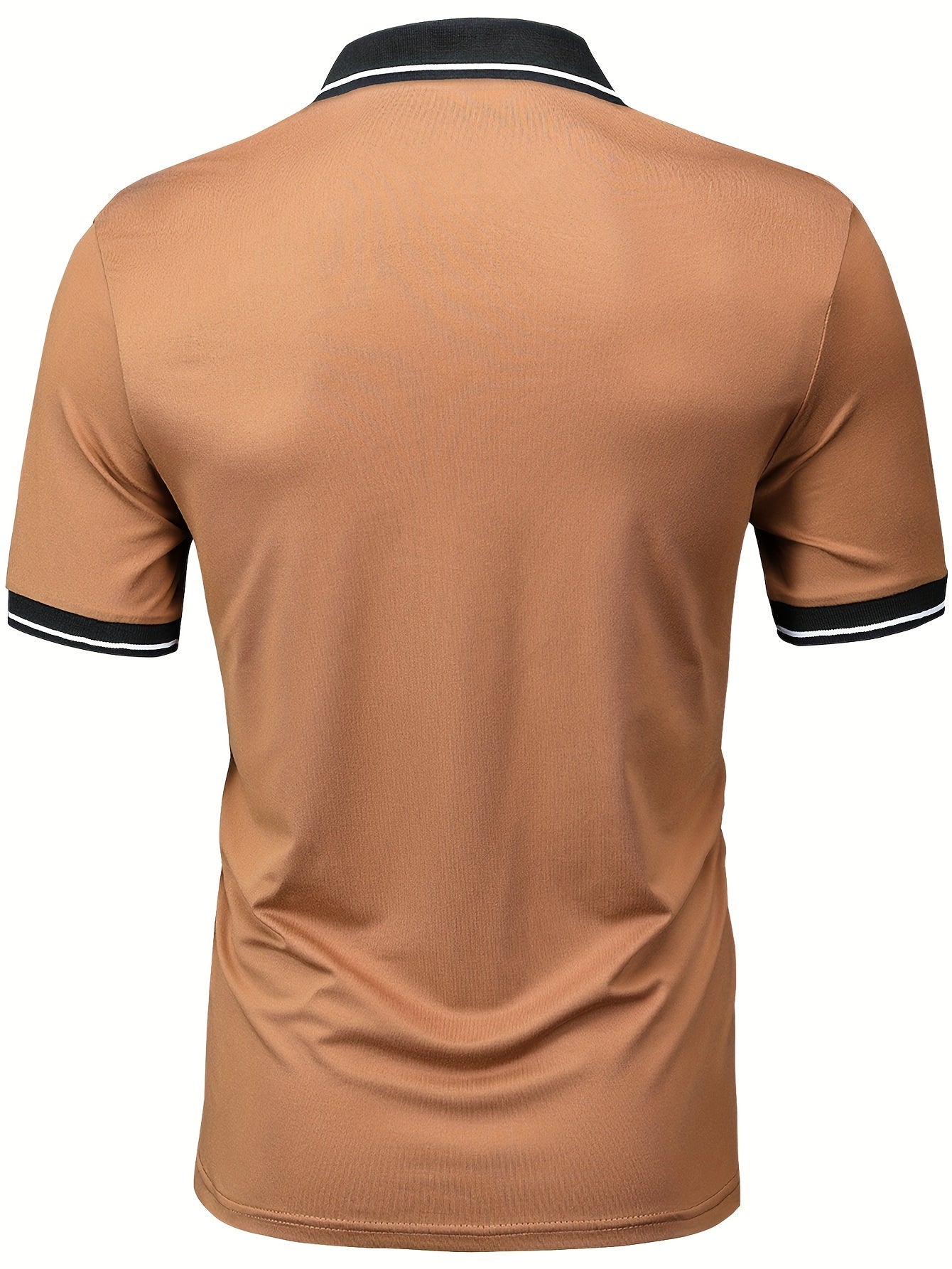 6pcs Short Sleeve Men's Fashionable Lapel Golf T-shirt, Suitable for Tennis and Commercial Entertainment, Ideal Gift