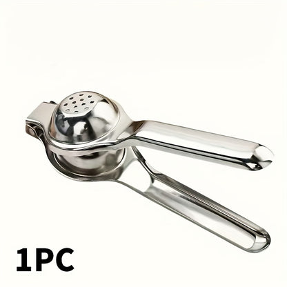 Compact Stainless Steel Manual Fruit Juicer - Portable & Easy to Use for Citrus, Pomegranates, Lemons - Perfect for Travel, On-the-Go, and Outdoor Use - No Electricity Needed, Citrus Juicer