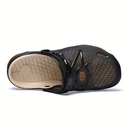 Men's Trendy Breathable Clogs, Comfy Non Slip Durable EVA Slippers For Men's Outdoor Activities
